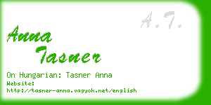 anna tasner business card